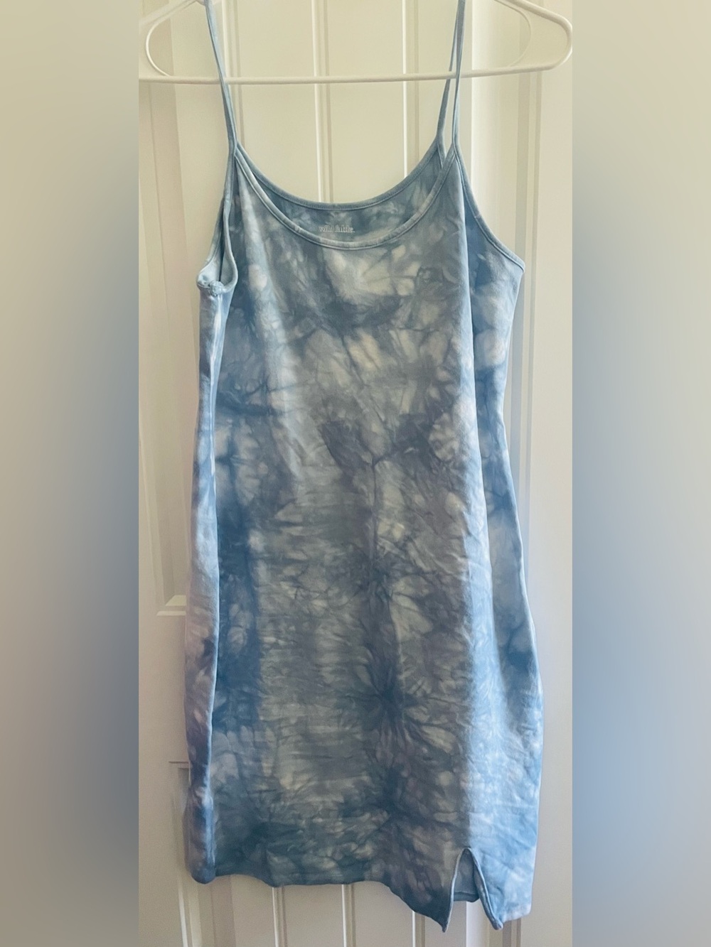 Wild Fable Blue Tie Dye Bodycon Dress XL Spaghetti Strap Midi - Picture 3 of 5